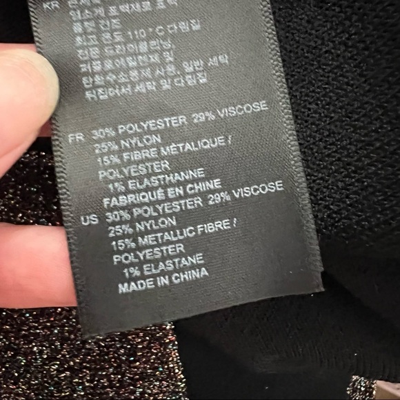 NWT Sandro Paris Glitter Sparkle Short Sleeve Dress Small - Picture 15 of 17